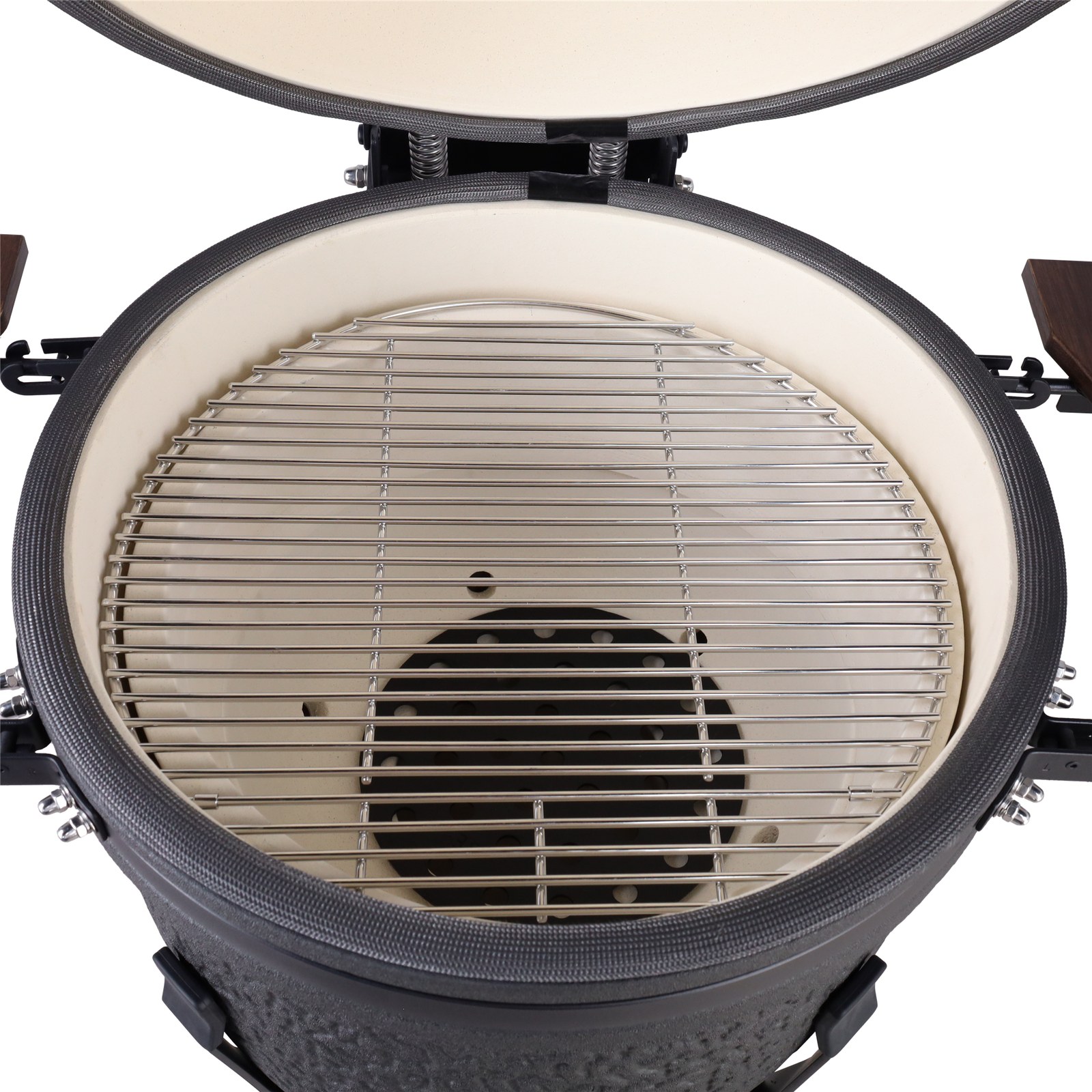 Grillova SE-21 kamado 21 inch – mat zwart met reliëf, zonder onderstel - Afbeelding 5