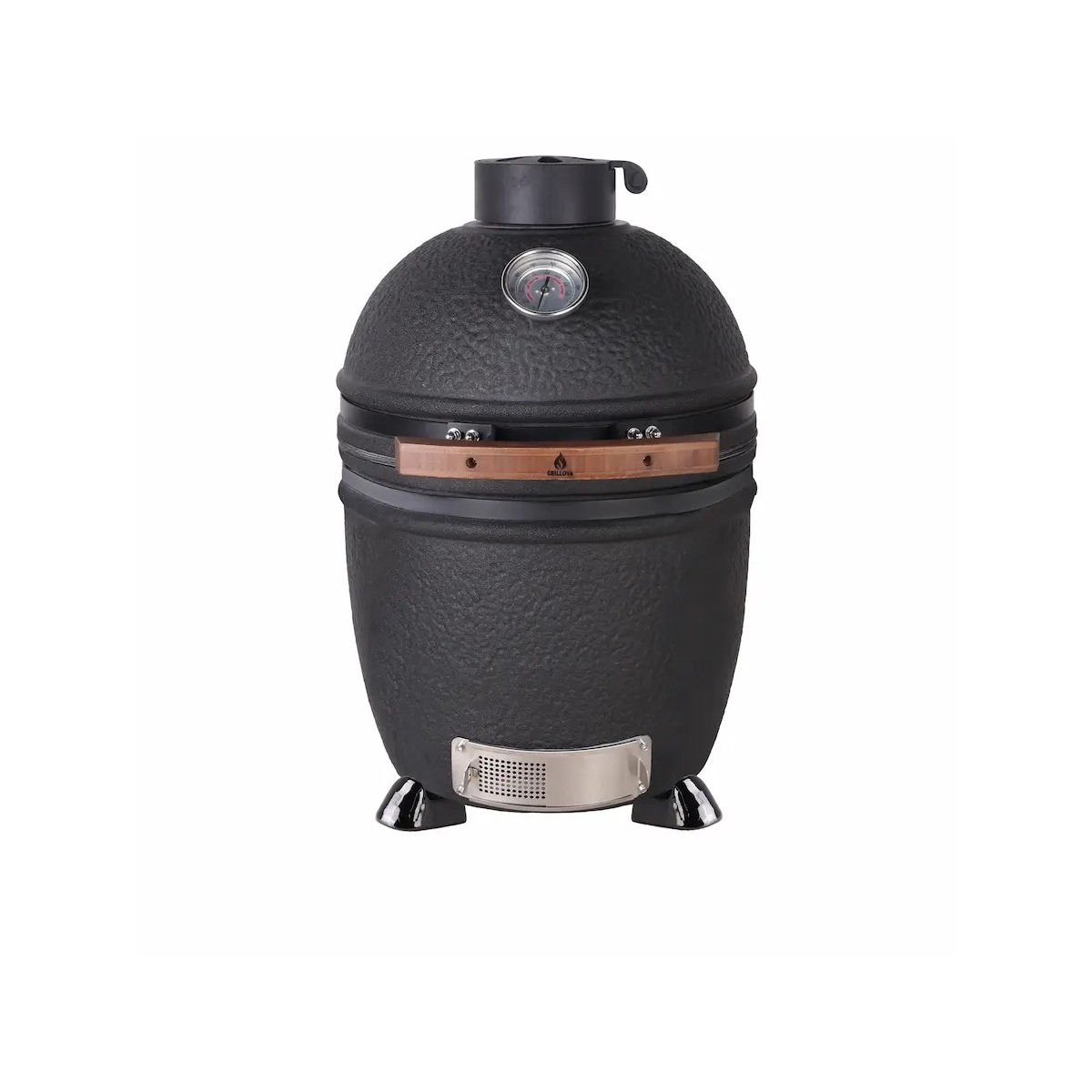Grillova SE-21 kamado 21 inch – mat zwart met reliëf, zonder onderstel
