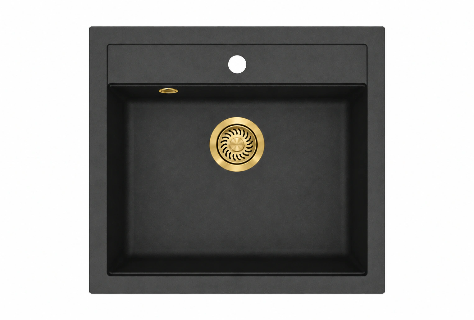 Trafinox MILANO-565TQBGO Quartz Preto – válvula de escoamento dourada PVD