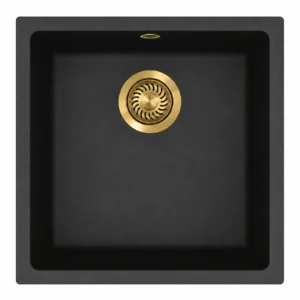 Trafinox Trente-40QBGO Quartz noir – bonde or PVD