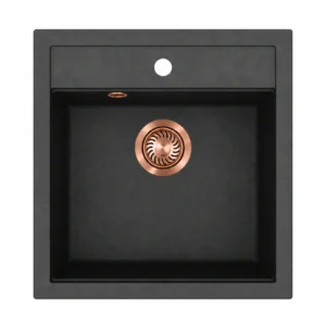 Trafinox VERONA-49TQBCO Quartz Black - Copper PVD afvoerplug